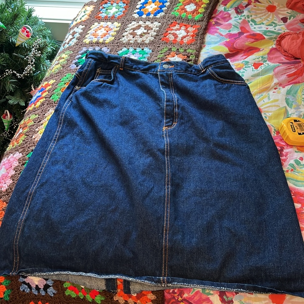 Vintage PS. Gitano, Indigo Denim Skirt. - Picture 6 of 7